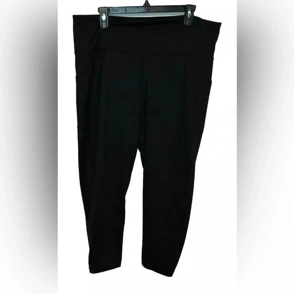 Ideology Plus Size XXL High Rise Leggings w/ Side Pockets Black - Picture 1 of 6